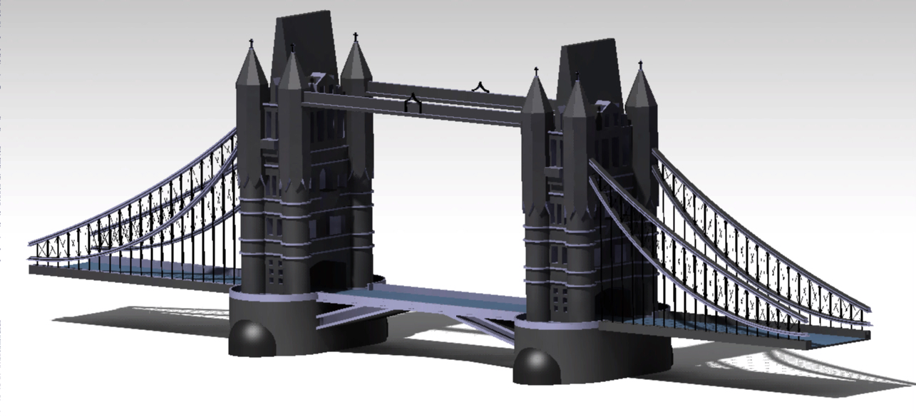 伦敦塔桥（iCader.com与您分享最新的CAD设计工具和创意工业设计3D作品）